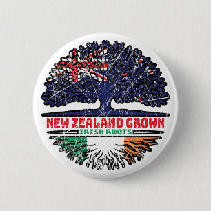 Ireland Irish New Zealander New Zealand Tree Roots 6 Cm Round Badge