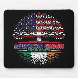 Ireland Irish US American USA United States Tree Mouse Pad