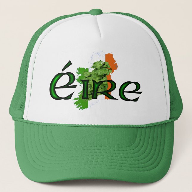Ireland Map by Kenneth Yoncich Trucker Hat (Front)