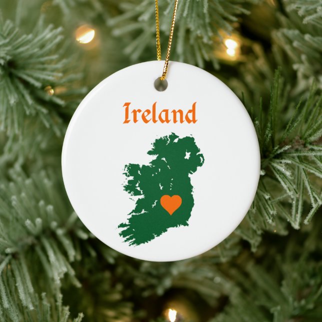 Ireland Map Ceramic Tree Decoration (Tree)