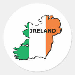 Ireland Map Classic Round Sticker