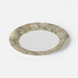 Ireland map paper plate