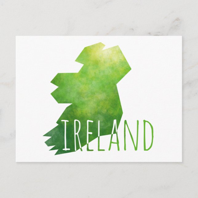 Ireland Map Postcard (Front)