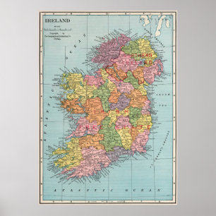 Ireland map poster