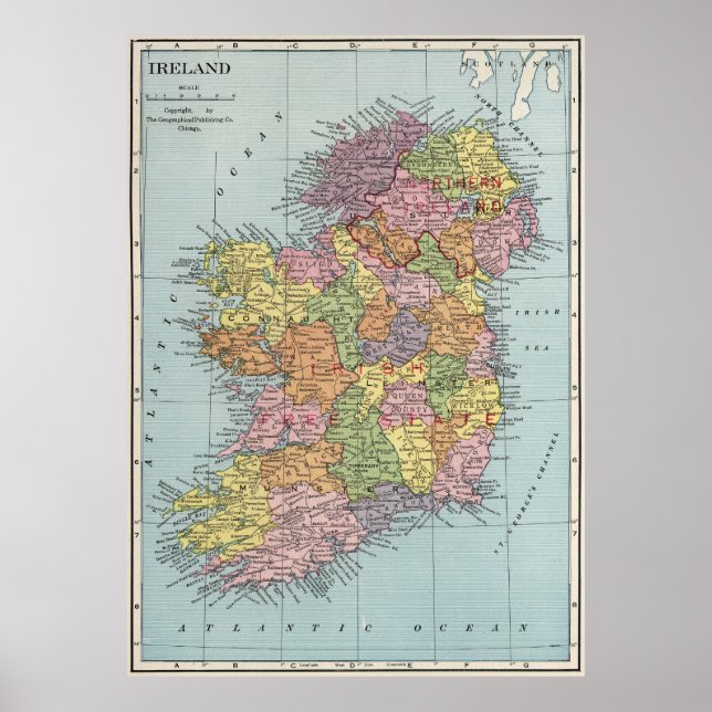 Ireland map poster (Front)