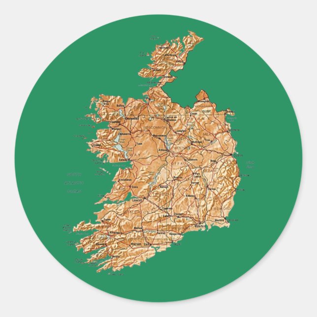 Ireland Map Sticker (Front)
