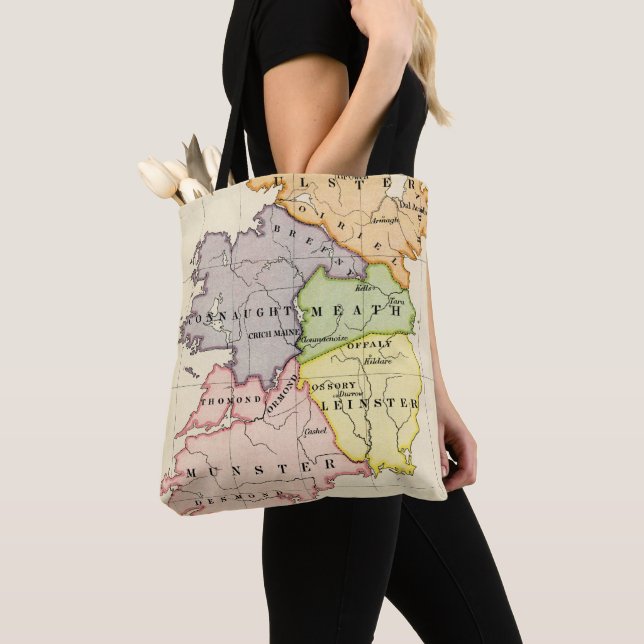 Ireland Map Tote Bag (Close Up)