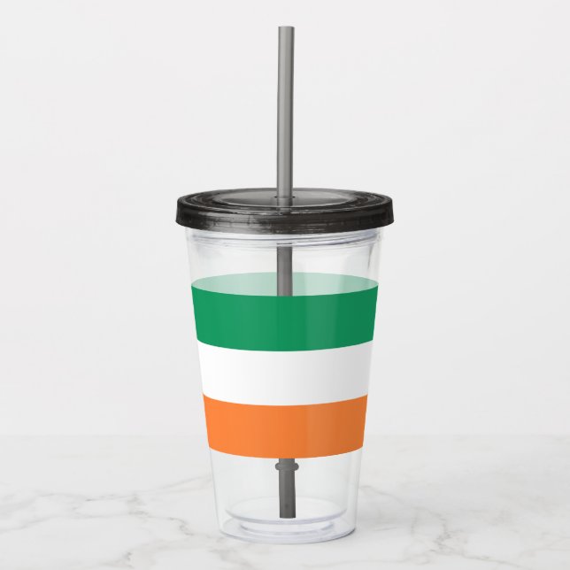 Ireland National Flag, Irish standard, Banner Acrylic Tumbler (Front)