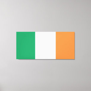 Ireland National Flag, Irish standard, Banner Canvas Print