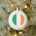 Ireland National Flag, Irish standard, Banner Ceramic Ball Christmas Ornament<br><div class="desc">The Tricolor: A Symbol of Hope and Unity - The Irish Tricolor, a vibrant tapestry of green, white, and orange, has become synonymous with the Emerald Isle. This simple yet powerful flag carries within its folds a rich history and a profound symbolism. - A Rebellious Birth - The Tricolor was...</div>