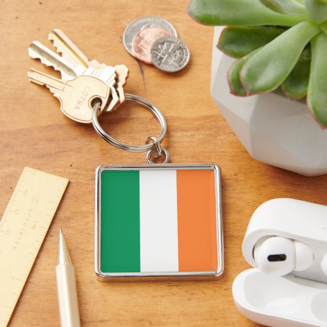 Ireland National Flag, Irish standard, Banner Key Ring (Desk)