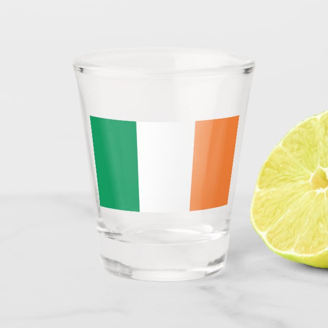 Ireland National Flag, Irish standard, Banner Shot Glass (Front)