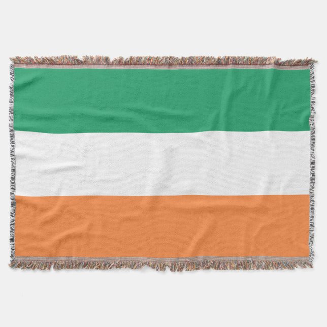 Ireland National Flag, Irish standard, Banner Throw Blanket (Front)