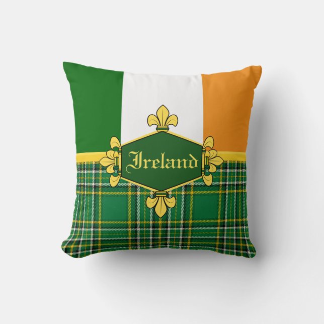 Ireland National Tartan,flag, Customise with name Cushion (Front)