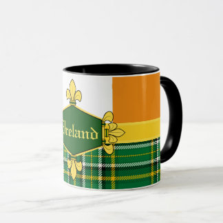 Ireland National Tartan,flag, Customise with name Mug