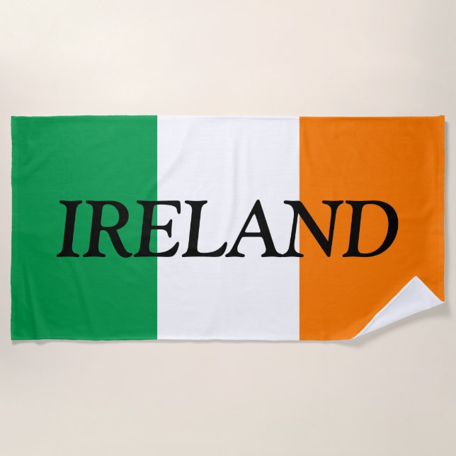 Ireland official flag beach towel (Front)