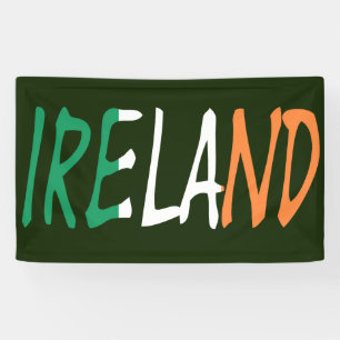 Ireland overlaid on Irish Flag bnrcn Banner