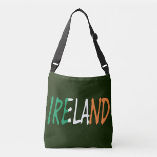 Ireland overlaid on Irish Flag cbbcnt Crossbody Bag