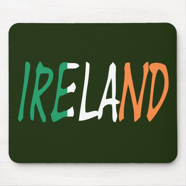 Ireland Overlaid on Irish Flag mpt Mouse Pad (Front)
