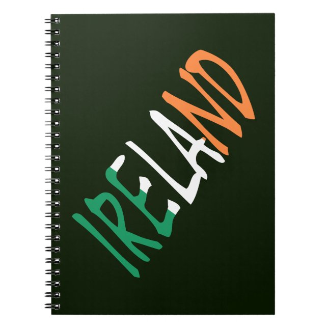Ireland overlaid on Irish Flag nbcnt Notebook (Front)