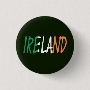 Ireland overlaid on Irish Flag pbcn 3 Cm Round Badge
