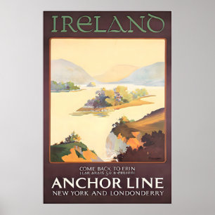 Ireland Painting Irish Decor Travel Poster Art