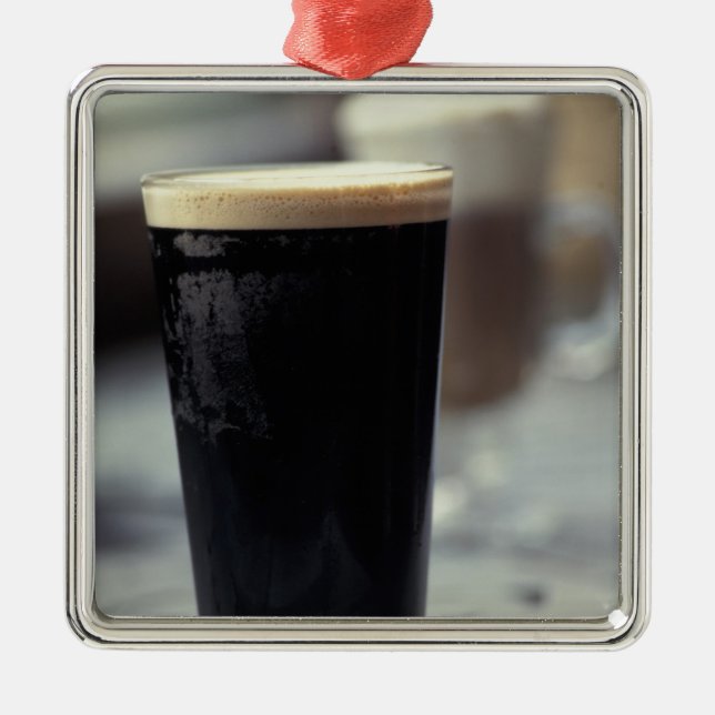 Ireland. Pint of stout. Metal Tree Decoration (Front)