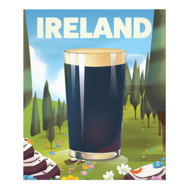 Ireland Pint Travel poster (Front)