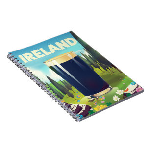 Ireland Pint Travel poster Notebook