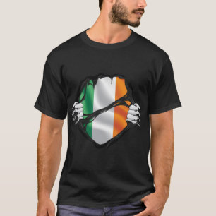 Ireland Pure Roots Flag Black T-Shirt