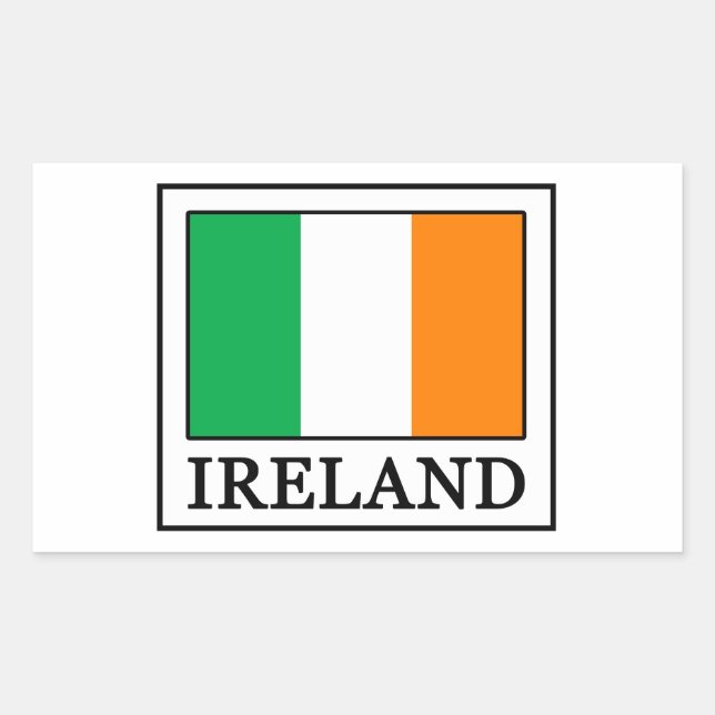 Ireland Rectangular Sticker (Front)