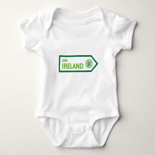 Ireland Road Sign Baby Bodysuit