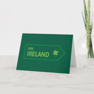 Ireland Road Sign Card