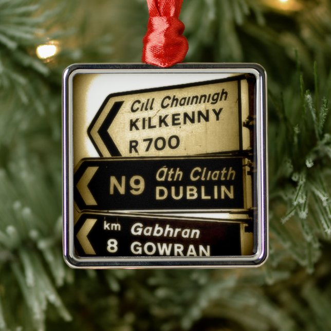 Ireland Roadside Signs Metal Tree Decoration (Tree)