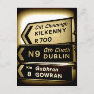 Ireland Roadside Signs Postcard