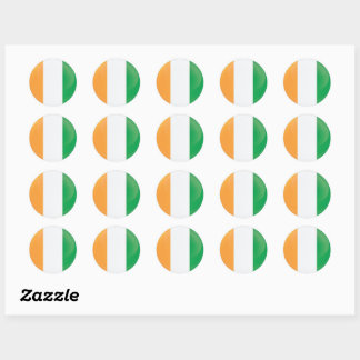 Ireland  Round Icon Flag Classic Round Sticker