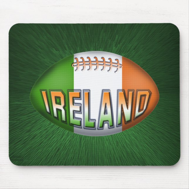 Ireland Rugby Ball Mouse Pad (Front)