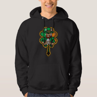 Ireland Rugby Leprechaun In St Patricks Day Shamro Hoodie