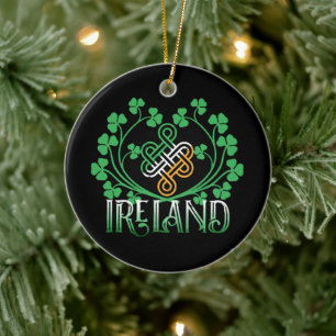 IRELAND SHAMROCK CERAMIC TREE DECORATION