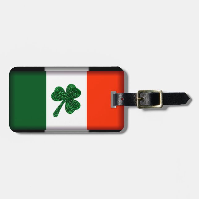 Ireland Shamrock Flag Luggage Tag (Front Horizontal)