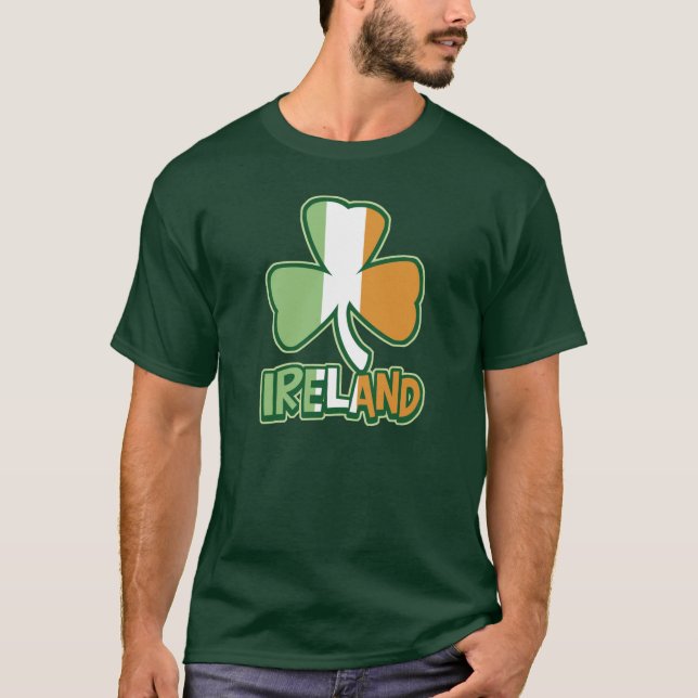 Ireland Shamrock Flag T-Shirt (Front)