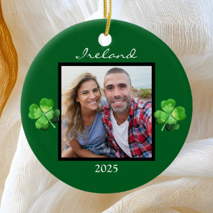 Ireland Shamrock Photo Ornament