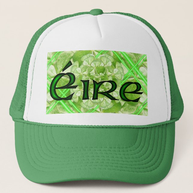 Ireland Shamrock Spin by Kenneth Yoncich Trucker Hat (Front)