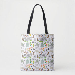 Ireland Sketch Doodle Pattern Tote Bag