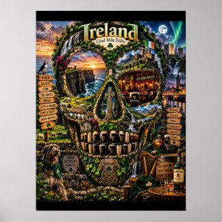 Ireland Skull Art Print | State of Mind