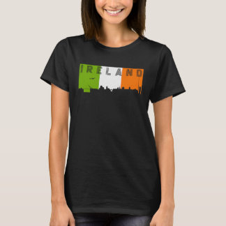 Ireland Skyline Irish Flag Vacation Travel T-Shirt