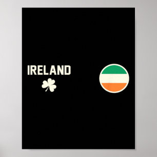 Ireland Soccer Irish Footbyll Ireland Futbol Poster