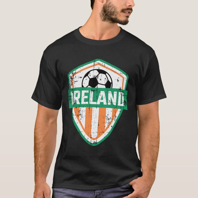 Ireland Soccer Jersey Style Irish Football Men Wom T-Shirt (Front)