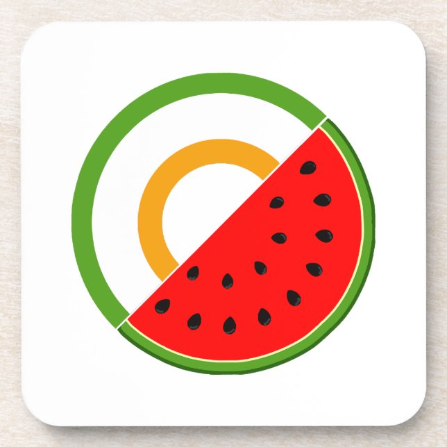 IRELAND STANDS WITH PALESTINE - Watermelon Coaster (Front)