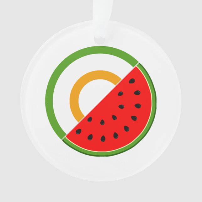 IRELAND STANDS WITH PALESTINE - Watermelon Ornament (Front)